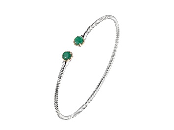 Picture of Green Emerald Sterling Silver Bracelet 0.80ct