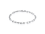 Sterling Silver Italian 3mm Paperclip Link Chain Bracelet for Unisex Size - 7.5 Inches, Color Silver