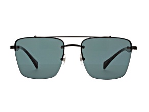 Yohji Yamamoto Gunmetal Aviator Frame / Green Lenses Sunglasses