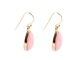 Barse Jewelry Pink Opal Gold Tone Dangle Earrings