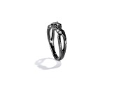 Star Wars™ Fine Jewelry The Dagobah White Diamond Black Rhodium Over Silver Ring 0.10ctw