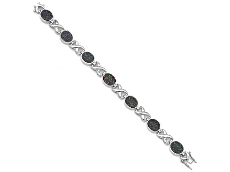 Drusy Sterling Silver Bracelet 15.00ctw