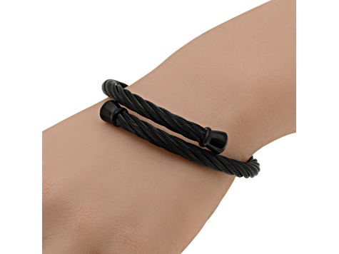 Stainless Steel Cable Bangle Bracelet