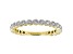 White Lab-Grown Diamond 14k Yellow Gold Milgrain Ring 0.50ctw