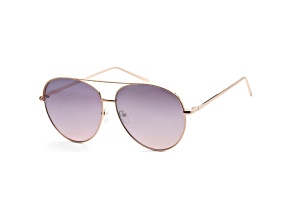 Guess Women's 63 mm Shiny Rose Gold Sunglasses