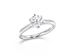 Round White Lab Grown Diamond Ring 14k White Gold 1.00ctw.