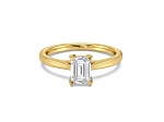 Emerald Cut White Lab Grown Diamond Ring 14k Yellow Gold 1.00ctw.
