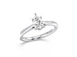 Pear Shape White Lab Grown Diamond Ring 14k White Gold 1.00ctw.