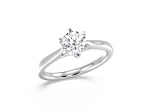 Round White Lab Grown Diamond Ring 14k White Gold 1.50ctw.