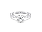 Round White Lab Grown Diamond Ring 14k White Gold 1.50ctw.