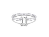 Emerald Cut White Lab Grown Diamond Ring 14k White Gold 2.00ctw.
