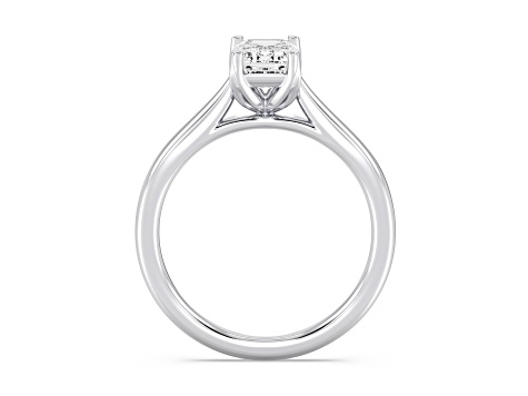 Emerald Cut White Lab Grown Diamond Ring 14k White Gold 2.00ctw.