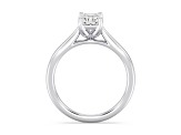 Emerald Cut White Lab Grown Diamond Ring 14k White Gold 2.00ctw.