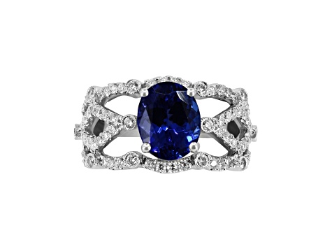 14K White Gold Tanzanite and Diamond Ring, 3.19ctw