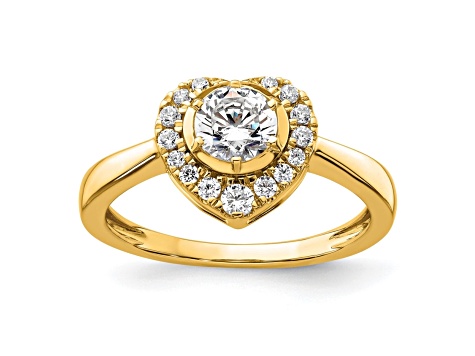 14K Yellow Gold True Origin Lab Grown Diamond VS/SI, D E F, Complete Heart Ring