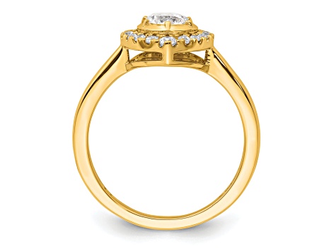 14K Yellow Gold True Origin Lab Grown Diamond VS/SI, D E F, Complete Heart Ring