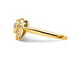 14K Yellow Gold True Origin Lab Grown Diamond VS/SI, D E F, Complete Heart Ring