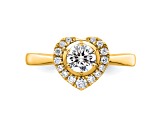 14K Yellow Gold True Origin Lab Grown Diamond VS/SI, D E F, Complete Heart Ring