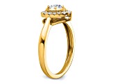 14K Yellow Gold True Origin Lab Grown Diamond VS/SI, D E F, Complete Heart Ring