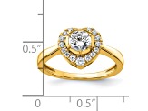 14K Yellow Gold True Origin Lab Grown Diamond VS/SI, D E F, Complete Heart Ring