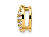 14K Yellow Gold Lab Grown Diamond SI1/SI2, G H I, Squared Halo Chain Slide 0.44ctw