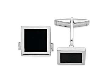 Picture of Sterling Silver Onyx Cuff Links