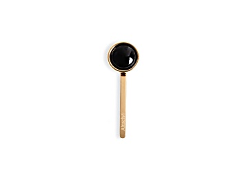 Picture of Altachè 14K Yellow Gold Over Stainless Steel Onyx Circle Eyewear Charm