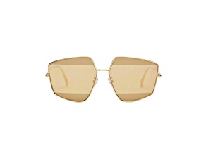 Fendi Stripes Gold Tint and Frame Metal Sunglasses