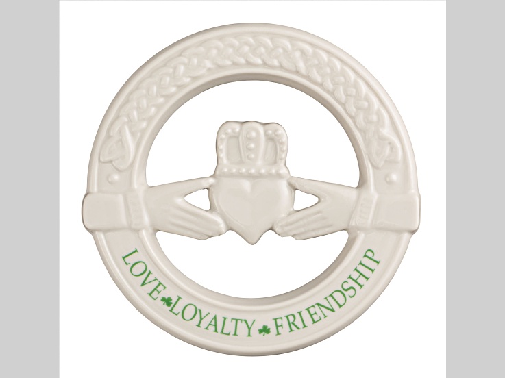 Belleek Claddagh Wall Plaque