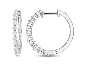0.50ctw Diamond Hoop Earrings in Platinum