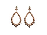 Off Park® Collection, Rose Gold-Tone Open-Center Floral Leaf Crystal Earrings.