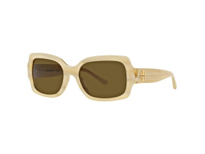 Tory Burch Women's Fashion 55mm Light Ivory Horn Sunglasses|TY7135UM-189073