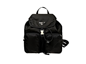 Prada Re-Nylon Black Drawstring Medium Rucksack Backpack