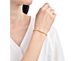 Baguette and Round White Topaz Baguette 14K Yellow Gold Over Sterling Silver Bracelet