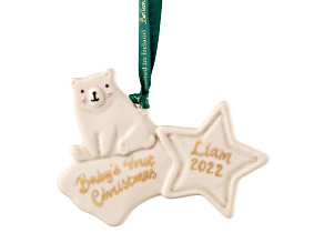 Belleek Baby Bear's First Christmas Ornament