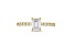 Emerald Cut White Lab Grown Diamond Ring 14K Yellow Gold 1.18ctw