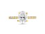 Round White Lab Grown Diamond Ring 14K Yellow Gold 1.68ctw