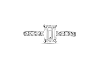 Picture of Emerald Cut White Lab Grown Diamond Ring 14K White Gold 1.68ctw