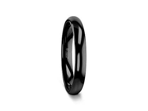 RAVEN Domed Black Tungsten Wedding Band 2mm