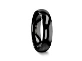 RAVEN Domed Black Tungsten Wedding Band 4mm