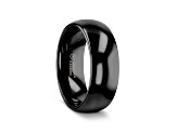 RAVEN Domed Black Tungsten Wedding Band 7mm