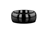 RAVEN Domed Black Tungsten Wedding Band 8mm