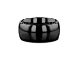 RAVEN Domed Black Tungsten Wedding Band 10mm