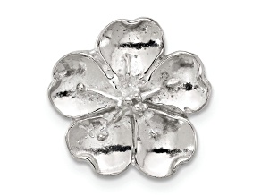 Pewter Cherry Blossom Magnetic Scarf Pin Brooch