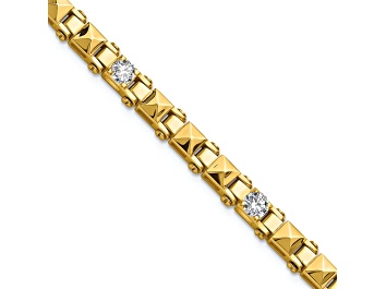 Picture of 14K Yellow Gold Diamond Fancy Link 7.5-inch Bracelet 0.93ctw
