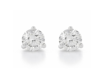 Picture of Certified White Lab-Grown Diamond H-I SI 14k White Gold Martini Stud Earrings 1.00ctw