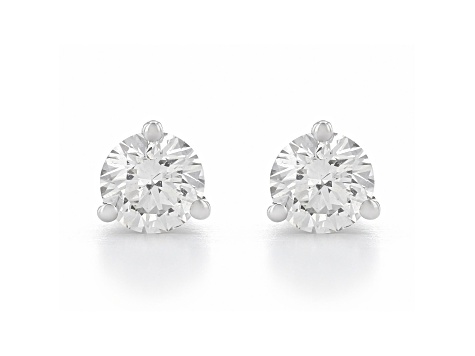 Certified White Lab-Grown Diamond H-I SI 14k White Gold Martini Stud Earrings 1.00ctw