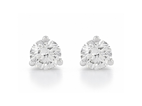 White Lab-Grown Diamond 14kt White Gold Martini Stud Earrings 1.00ctw