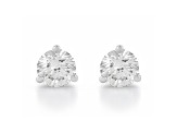 White Lab-Grown Diamond 14kt White Gold Martini Stud Earrings 1.00ctw