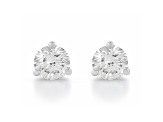 Certified White Lab-Grown Diamond H-I SI 14k White Gold Martini Stud Earrings 1.00ctw